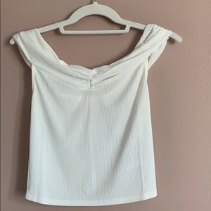 Cute white off the shoulder tank top
